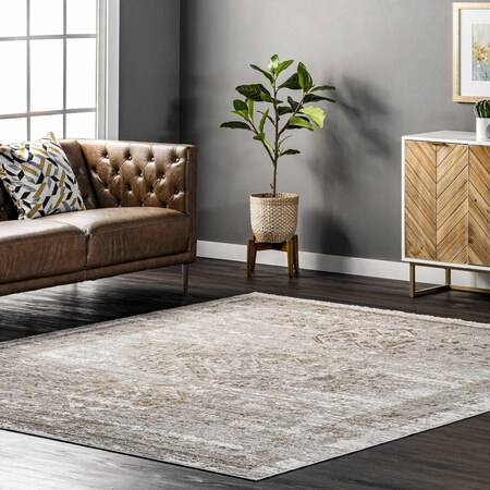 Nuloom Lucille Faded Vintage Medallion Area Rug 4ft 3in x 6ft 3in CFDR10A-406